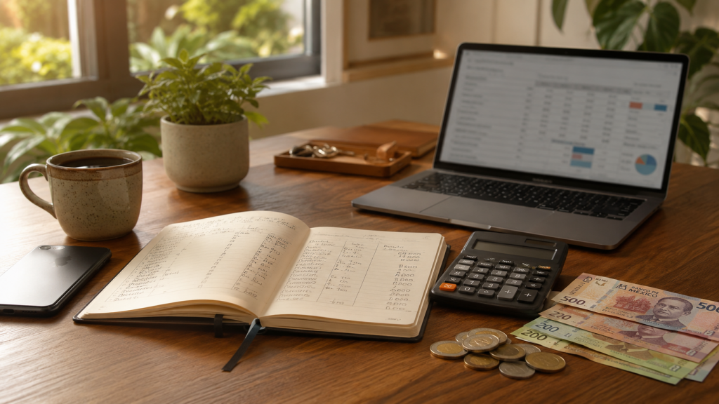 Finanzas personales en México con presupuesto, ahorro e inversión.