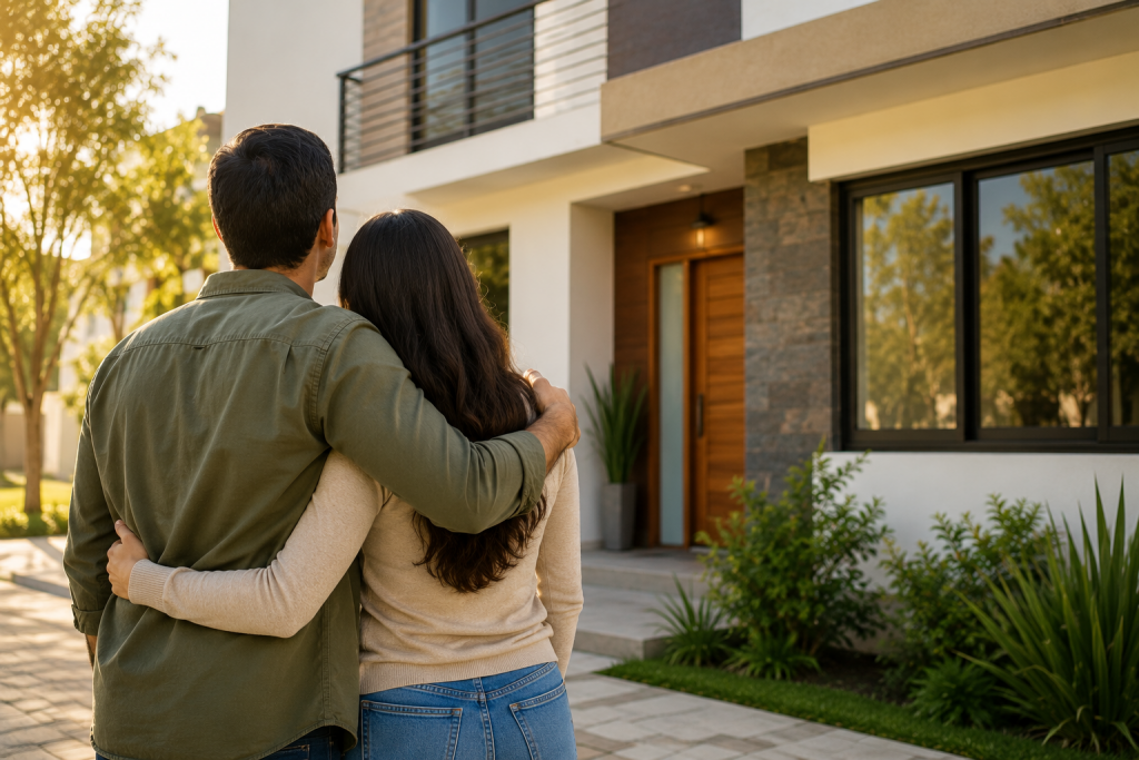Pareja mexicana comprando casa con crédito INFONAVIT